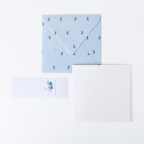 Baby boy hartjes wenskaart