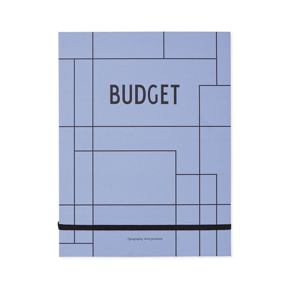 budget notitieboek design letters