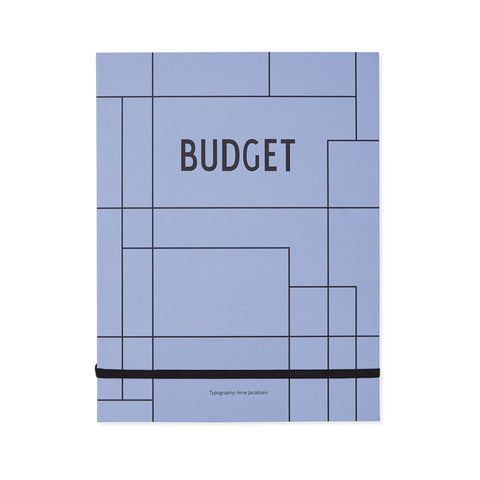 budget notitieboek design letters