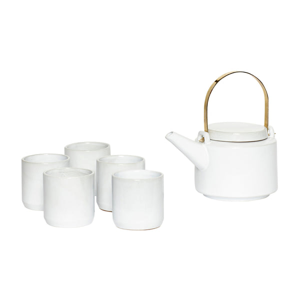 Hübsch theepot met vijf tassen