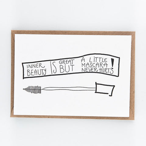 studio flash mascara wenskaart