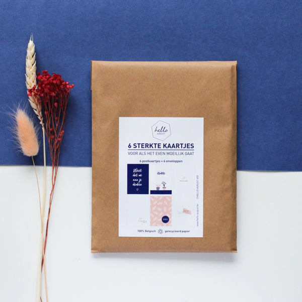 Wenskaart - 6 sterktekaartjes