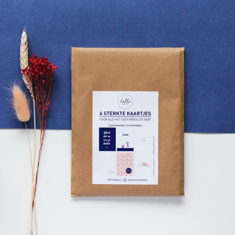 Wenskaart - 6 sterktekaartjes