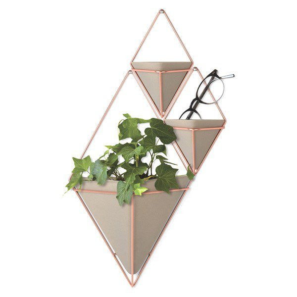 umbra trigg muurpotjes brons